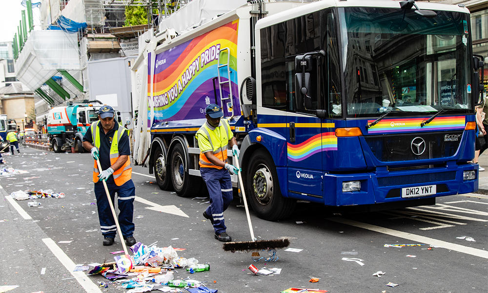 Veolia delivers Pride’s most colourful cleanup operation