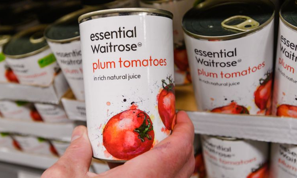 Waitrose trials removing plastic packaging from multibuy tins