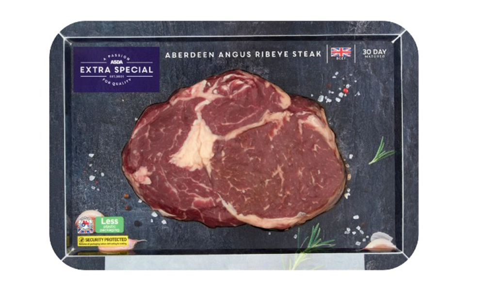Asda moves steak range into 100 recyclable trays