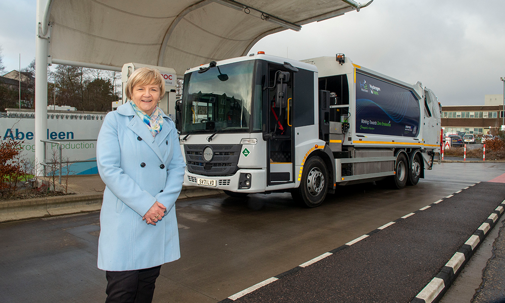 Aberdeen City Council adds UK’s first hydrogen fuel cell waste truck to