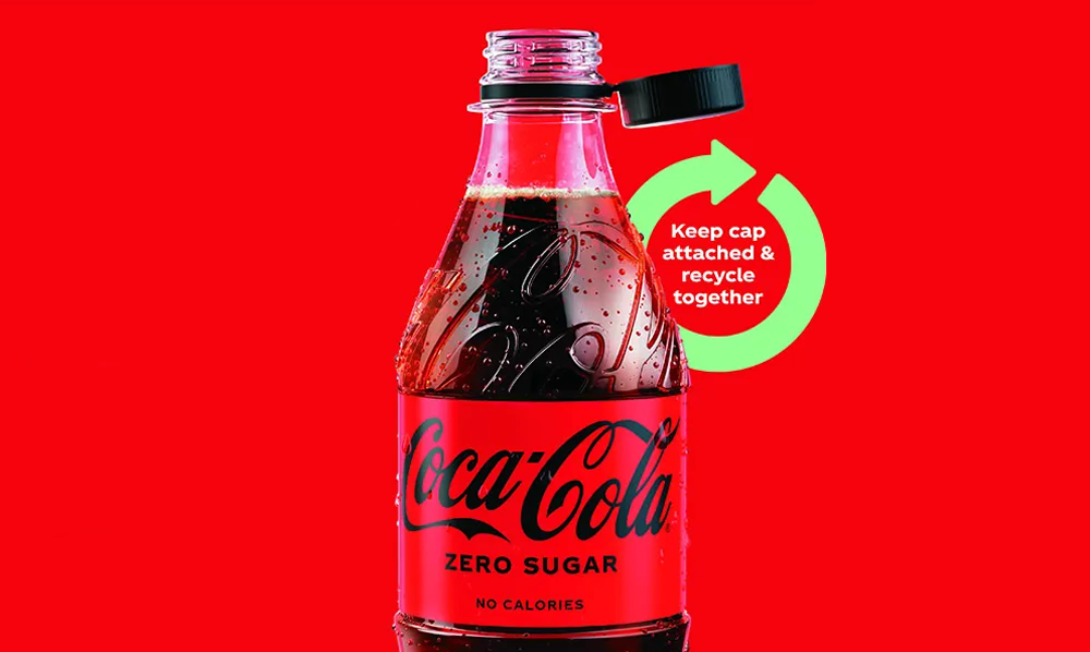 CocaCola introduces builtin bottle caps in bid to boost recycling and