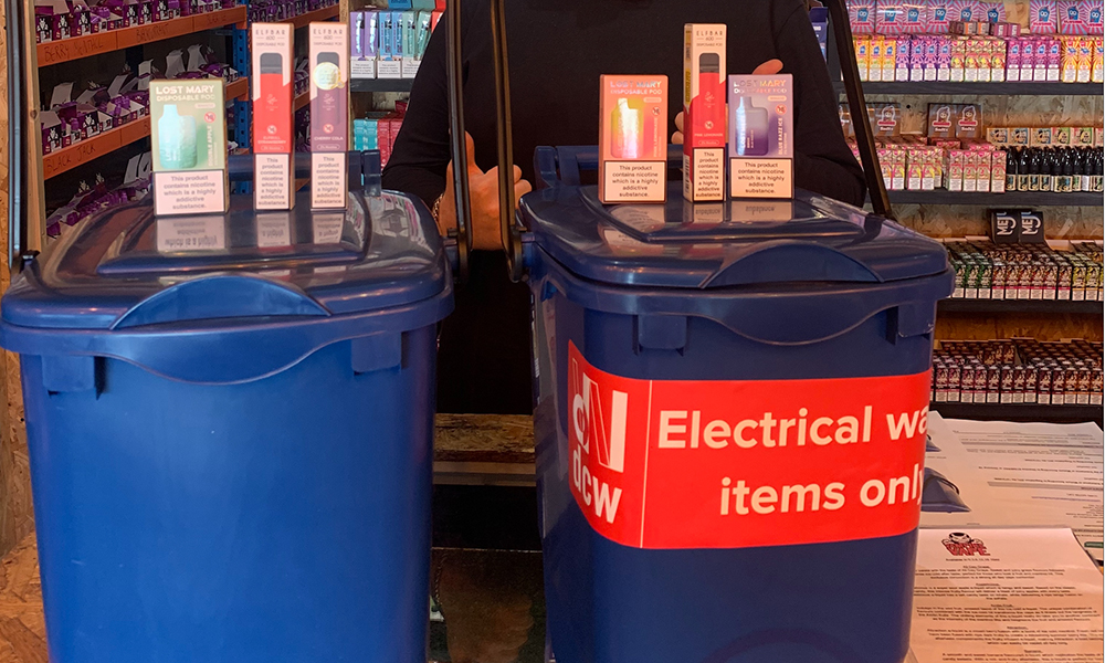 Vape recycling service launched in South West by DCW
